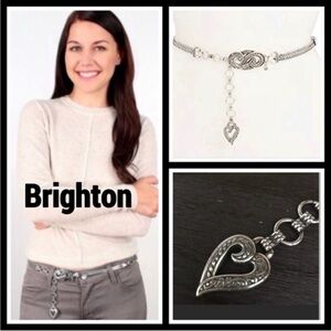 💖 BRIGHTON VTG BELT ✨ (retired) Silver “Bali Hai” Chain Belt